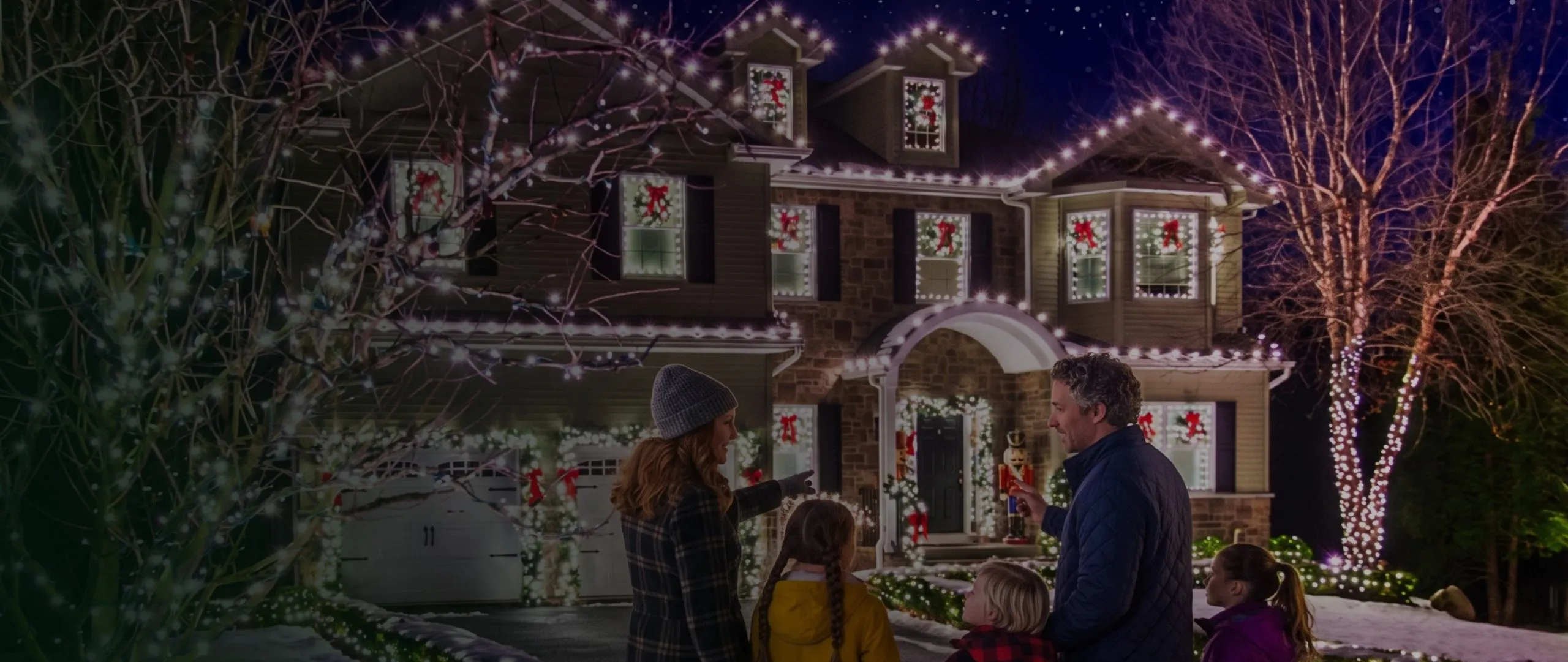 Professional residential holiday light installation